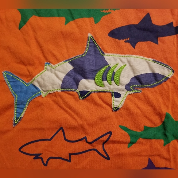 2012 vguc Mini Boden 7-8 years orange camo shark tee - Picture 7 of 11